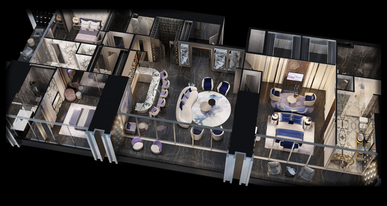 Diamond Sky Mansion – 4-Bedroom – Burj Binghatti Jacob & Co Residences